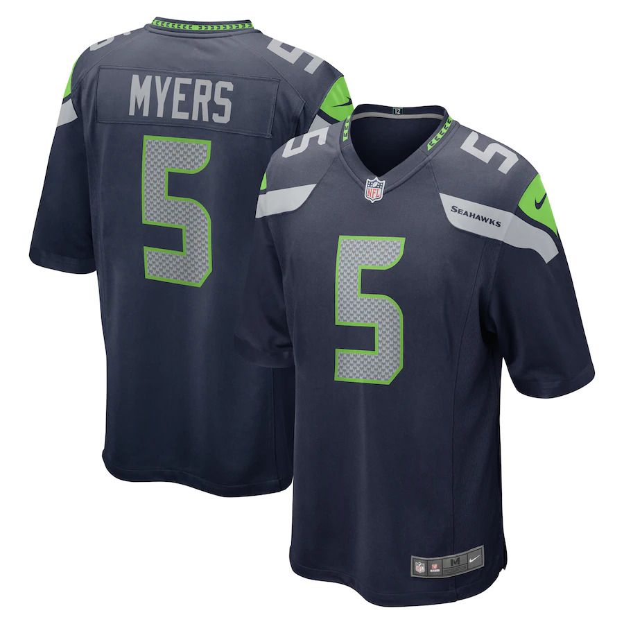 Men Seattle Seahawks #5 Jason Myers Nike College Navy Game NFL Jersey